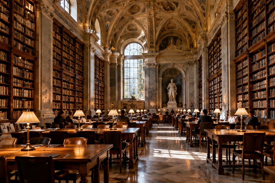 Biblioteche: scena fotografica dedicata ai libri